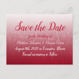 Deep Red Fade Bubbles Save the Date Postcard Postkarte