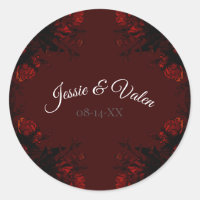 Deep Red Floral Elegante Gotische Hochzeit