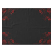 Deep Red Floral Elegante Gotische Hochzeit Tischdecke (Vorderseite (Horizontal))