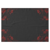 Deep Red Floral Elegante Gotische Hochzeit Tischdecke (Vorderseite (Horizontal))