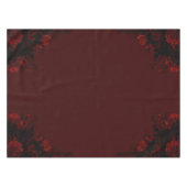 Deep Red Floral Elegante Gotische Hochzeit Tischdecke (Vorderseite (Horizontal))