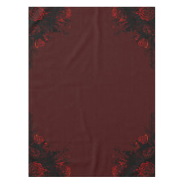 Deep Red Floral Elegante Gotische Hochzeit Tischdecke