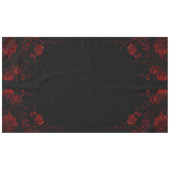 Deep Red Floral Elegante Gotische Hochzeit Tischdecke (Vorderseite (Horizontal))