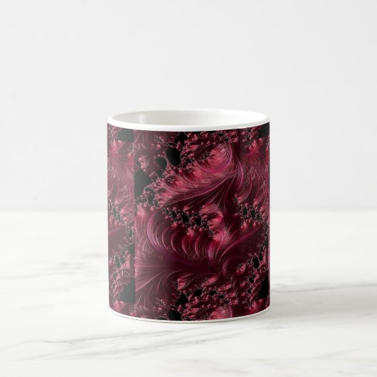 Deep Red Fraktal Kaffeetasse (Mittel)
