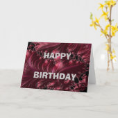 Deep Red Fraktal Karte (Gelbe Blume)