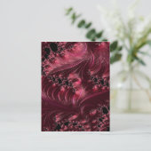 Deep Red Fraktal Postkarte (Stehend Vorderseite)