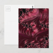 Deep Red Fraktal Postkarte (Vorne/Hinten)