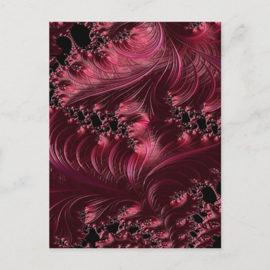 Deep Red Fraktal Postkarte (Vorderseite)