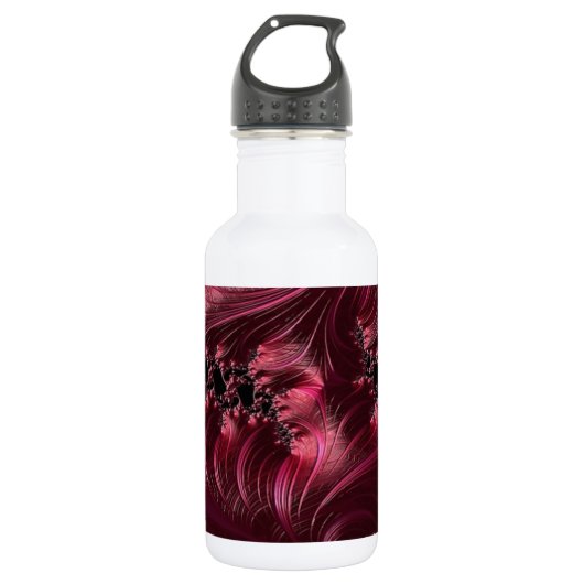 Deep Red Fraktal Trinkflasche (Vorderseite)