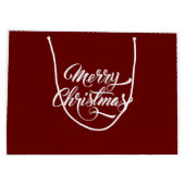 Deep Red Frohe Weihnachten Große Geschenktüte (Rückseite)