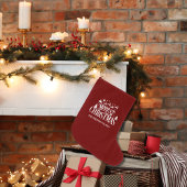 Deep Red Frohe Weihnachten Großer Weihnachtsstrumpf