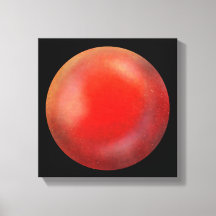 Deep Red Galaxy Orb - Crimson Canvas Print