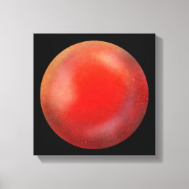 Deep Red Galaxy Orb - Crimson Canvas Print Leinwanddruck
