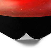 Deep Red Galaxy Orb - Crimson Marble Print Poster (Ecke)
