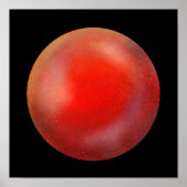 Deep Red Galaxy Orb - Crimson Marble Print Poster (Vorne)