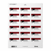 Deep Red Graduation Cap Label Adressaufkleber (Vorne)