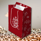 Deep Red Holiday New Year Mittlere Geschenktüte