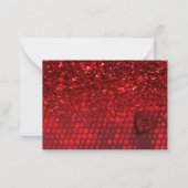 Deep Red Imitats Glitzer Lights Danke Card Mitteilungskarte (Rückseite)