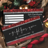 Deep Red Imitats Glitzer Lights Geschenkgutschein