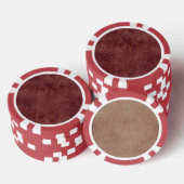 Deep Red Imitats Linen (Leinenlook) Pokerchips (Stapel)