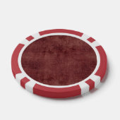 Deep Red Imitats Linen (Leinenlook) Pokerchips (Einzeln)