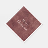 Deep Red Imitats Linen (Leinenlook) Serviette (Ecke)