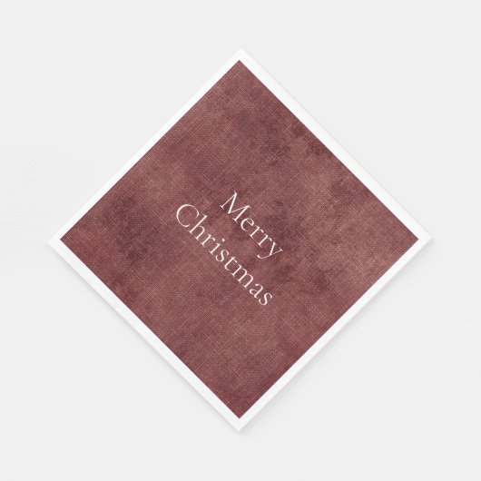 Deep Red Imitats Linen (Leinenlook) Serviette (Ecke)