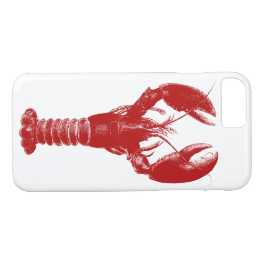 Deep Red Lobster auf Weiß Case-Mate iPhone Hülle (Rückseite (Horizontal))