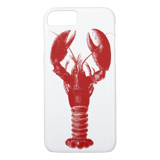 Deep Red Lobster auf Weiß Case-Mate iPhone Hülle (Rückseite)