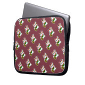 Deep Red Lucky Cat Pattern Laptopschutzhülle (Vorderseite Links)