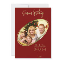 Deep Red Minimal Saison Grüße Weihnachten