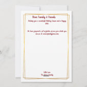 Deep Red Minimal Saison Grüße Weihnachten (Rückseite)