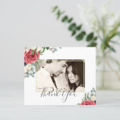 Deep Red Navy Floral Eukalyptus Greenerity Wedding (Stehend Vorderseite)