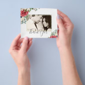 Deep Red Navy Floral Eukalyptus Greenerity Wedding Flyer (Gruppe)