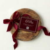 Deep Red Old Money Wedding Details  Begleitkarte