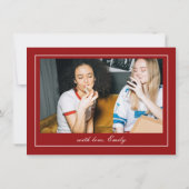 Deep Red Old Money Will You Be My Bridesmaid Card Einladung (Rückseite)