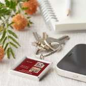 Deep Red Pet Loss Keepsake Schlüsselanhänger (Seite)