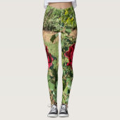 Deep red rose leggings (Vorderseite)