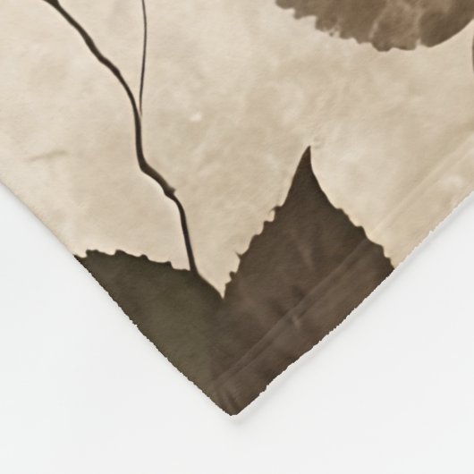 Deep Red Roses With Dark Green Leaves Fleecedecke (Ecke)