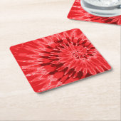 Deep Red Spiral Gefärbte Krawatte Rechteckiger Pappuntersetzer (angewinkelt)