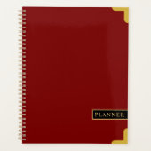 Deep Red Stylish Planner für Arbeit oder Schule Planer (Vorderseite)