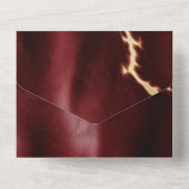 Deep Red Südwest Cowhide All In One Einladung (Rückseite)