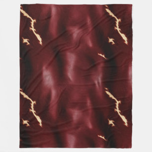 Deep Red Südwest Cowhide Fleecedecke
