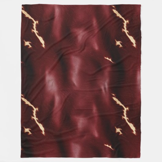 Deep Red Südwest Cowhide Fleecedecke (Vorderseite)
