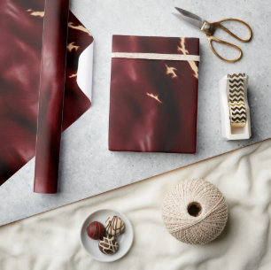 Deep Red Südwest Cowhide Geschenkpapier