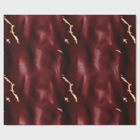 Deep Red Südwest Cowhide Geschenkpapier (Flach)