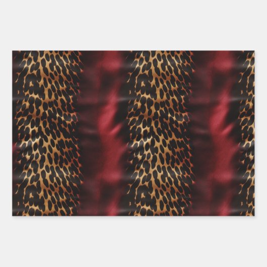 Deep Red Südwest Cowhide Geschenkpapier Set (Vorderseite 2)