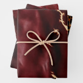Deep Red Südwest Cowhide Geschenkpapier Set (Beispiel)
