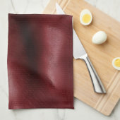 Deep Red Südwest Cowhide Geschirrtuch (Viertel Falte)