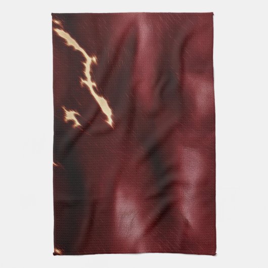 Deep Red Südwest Cowhide Geschirrtuch (Vertikal)